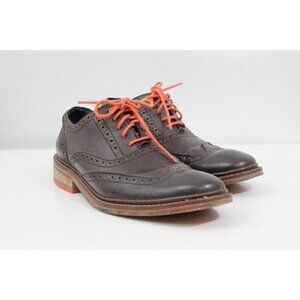 Cole Haan Men Shoes Colton Brogue Wingtip Dress Oxford C11757 Leather Brown Sz 8